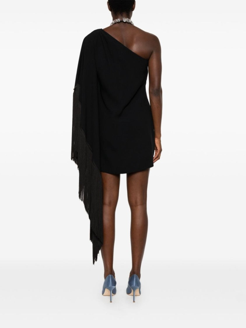 Moschino One-Shoulder Black Cady Dress