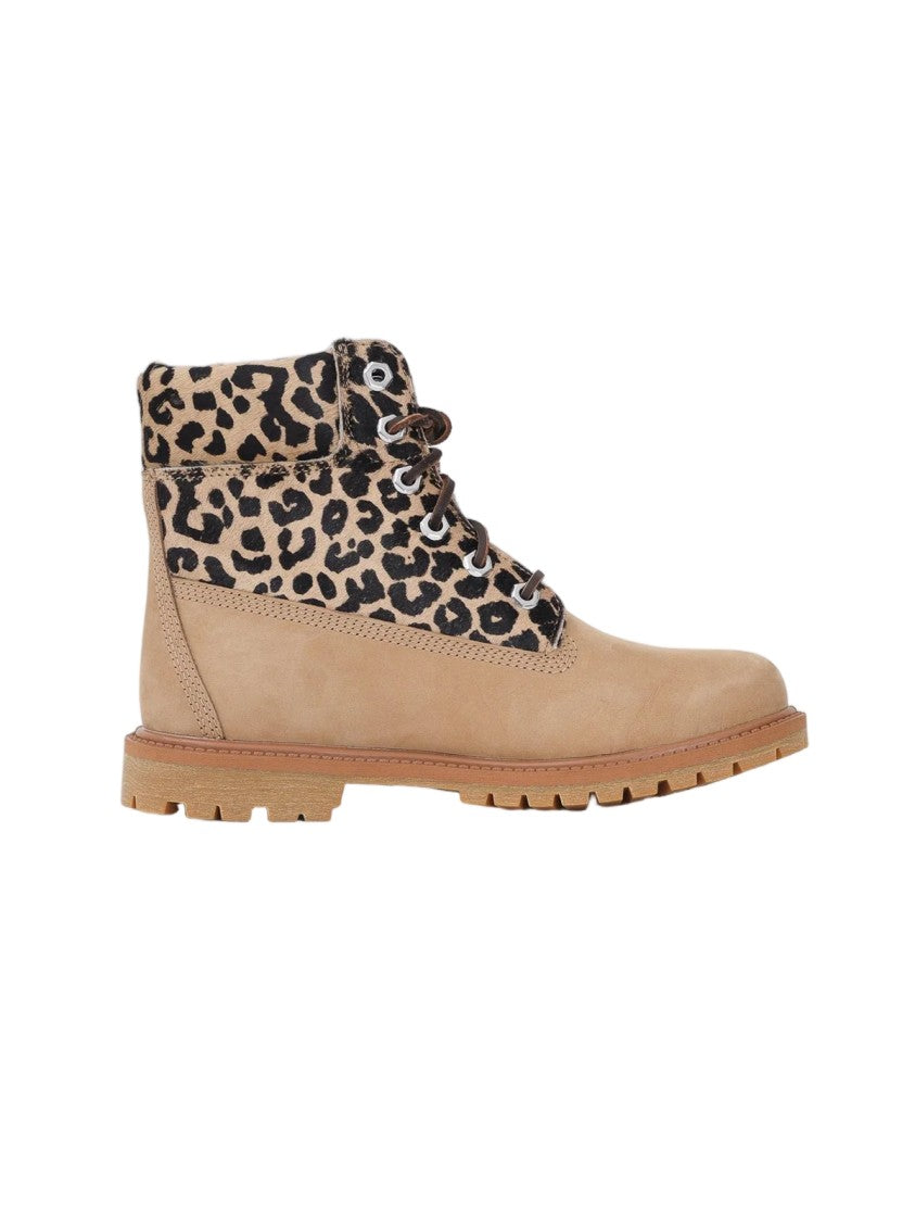 Timberland Beige Suede Leopard Booties