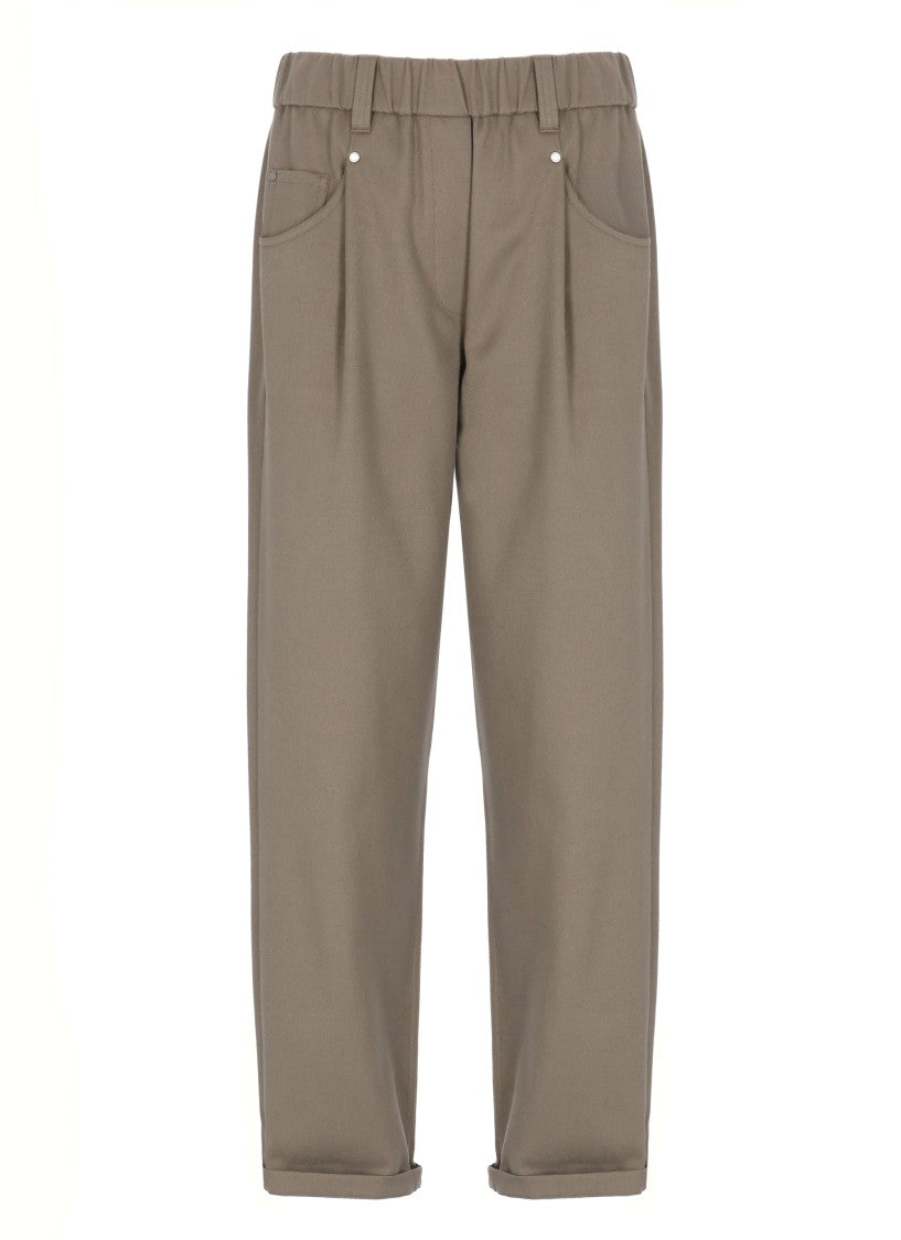 Brunello Cucinelli Cotton Twill Trousers