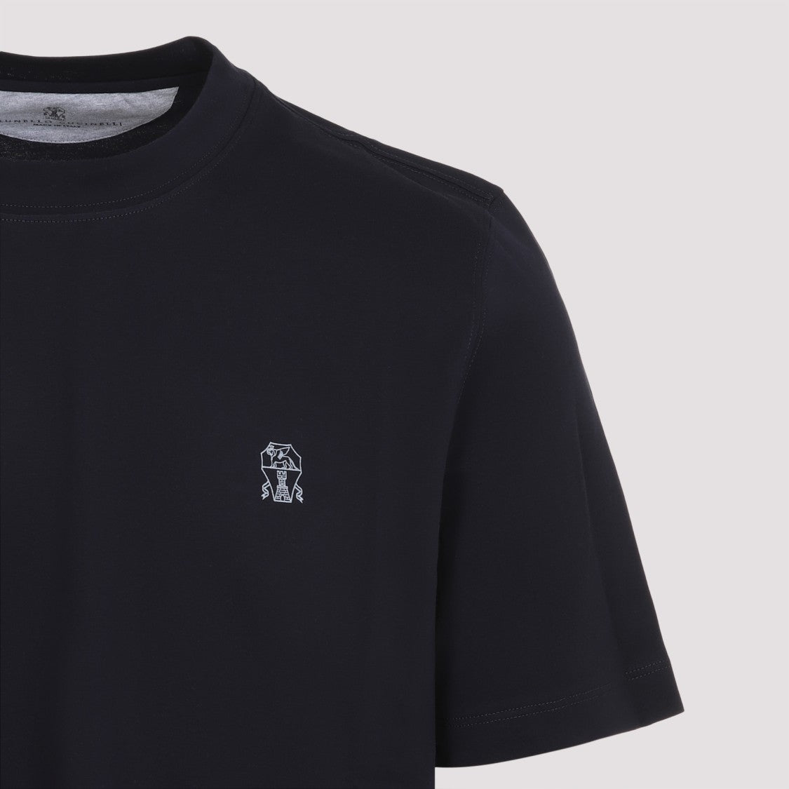 Brunello Cucinelli Navy Cotton T-Shirt