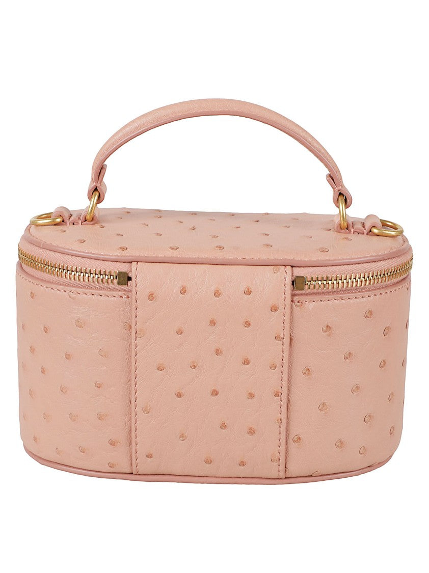 Valentino Garavani Structured Handbag In Textured Ostrich Leather