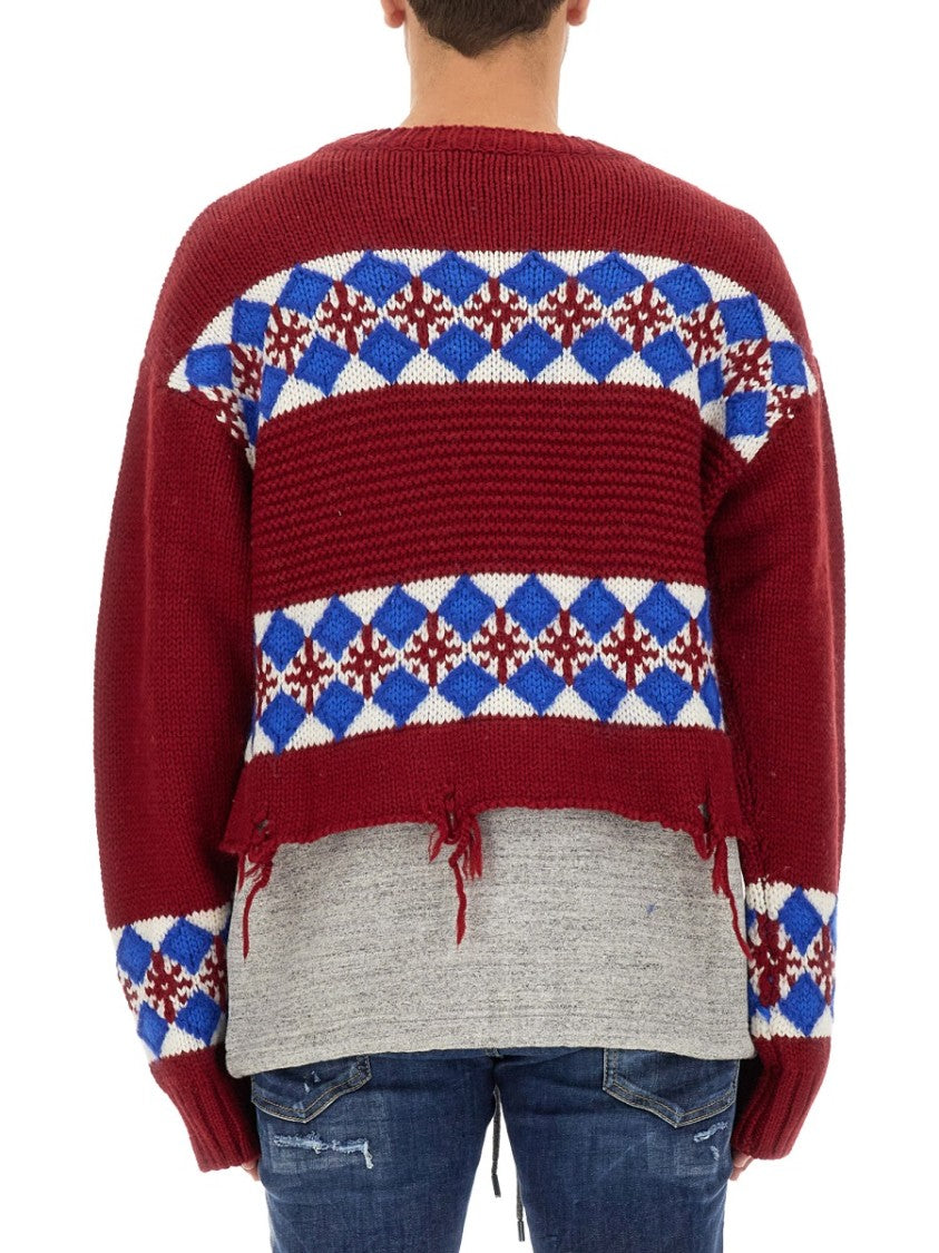Dsquared2 Bold Jacquard Knit Sweater