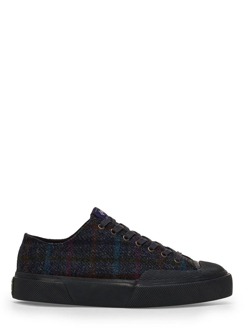 Superga Low-Top Sneakers In Midnight Blue Tartan Wool