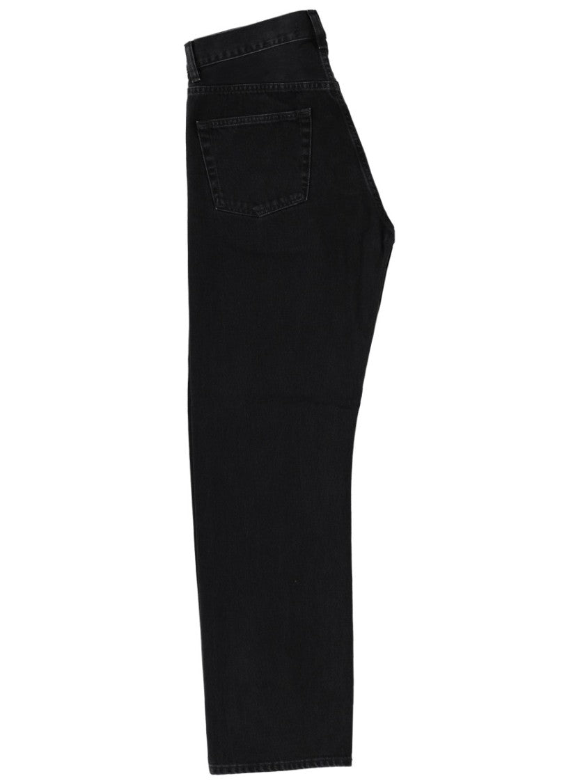 Sunflower Wide-Leg Black Denim Jeans With High Waist