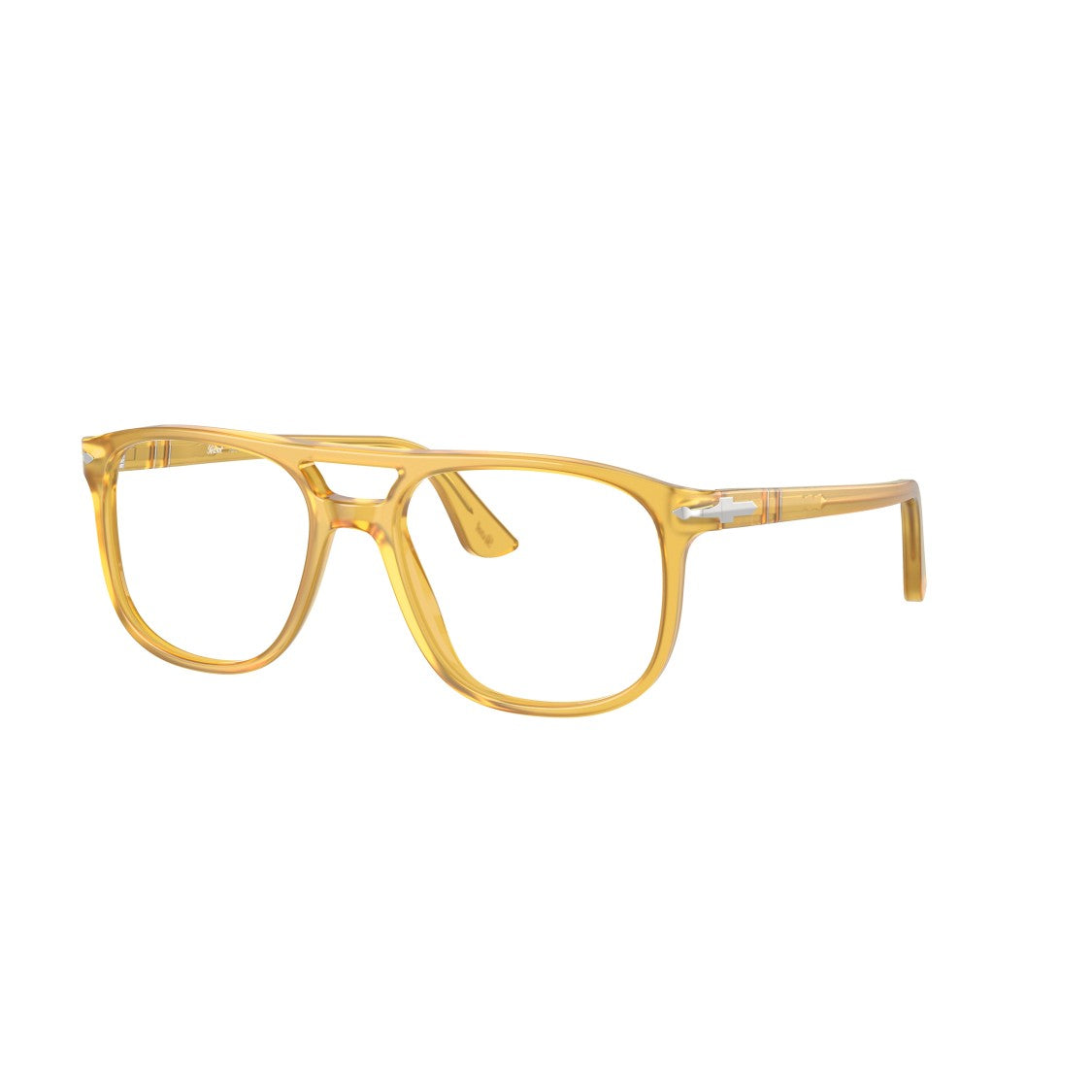 Persol 0Po3329v Translucent Yellow Acetate Eyeglasses With Keyhole Bridge