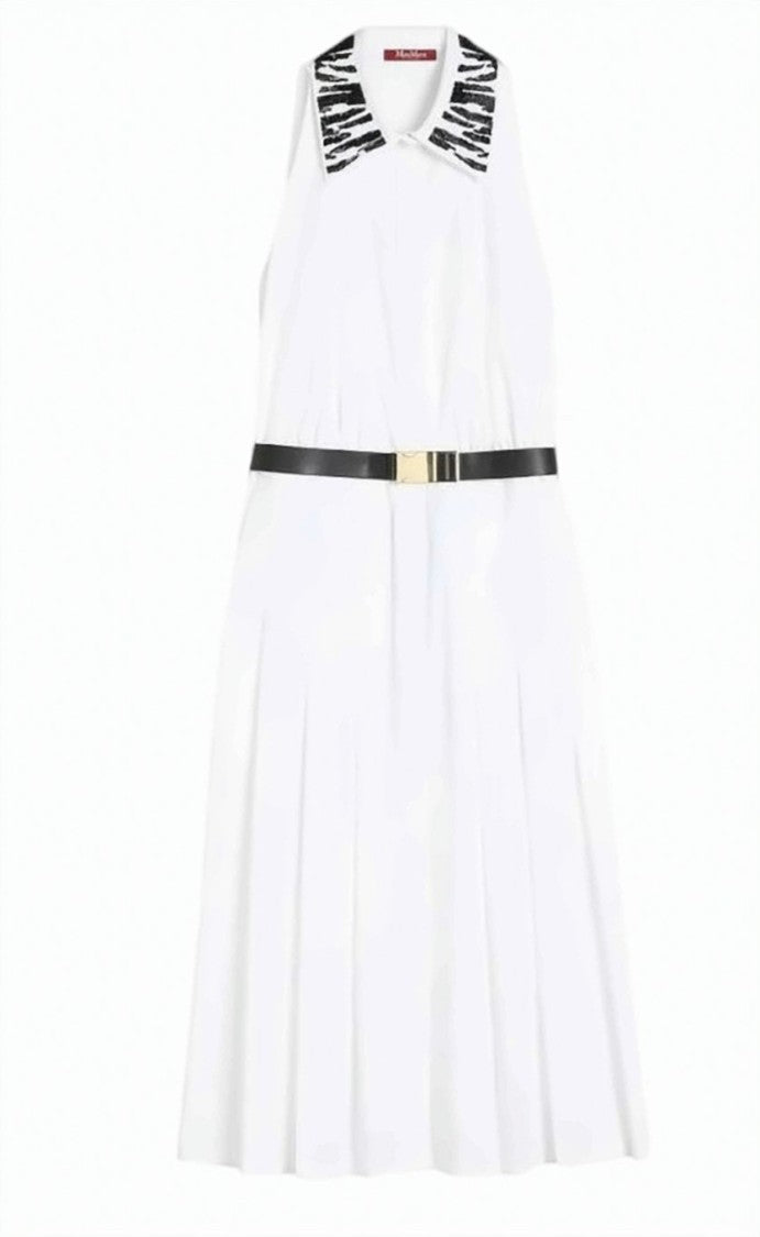 Max Mara Cotton Poplin Halter Midi Dress