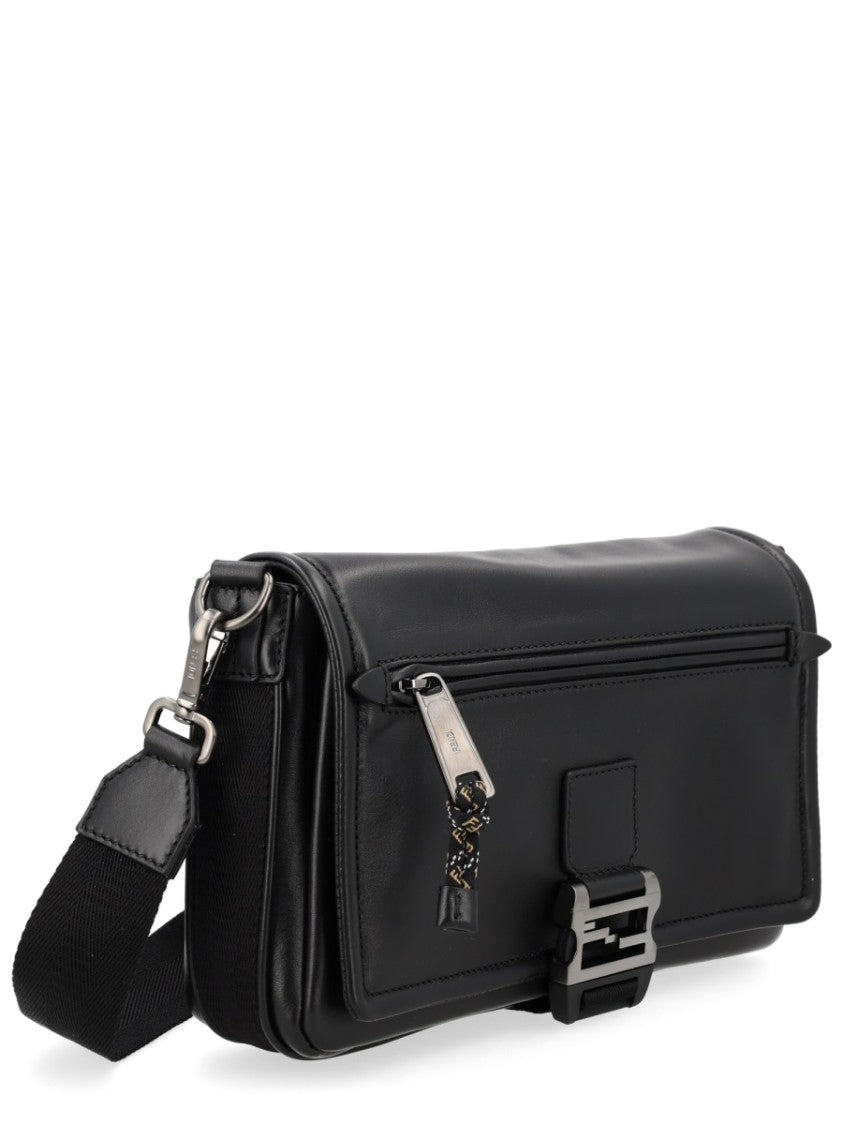 Fendi Flux Messenger Bag In Smooth Calf Leather