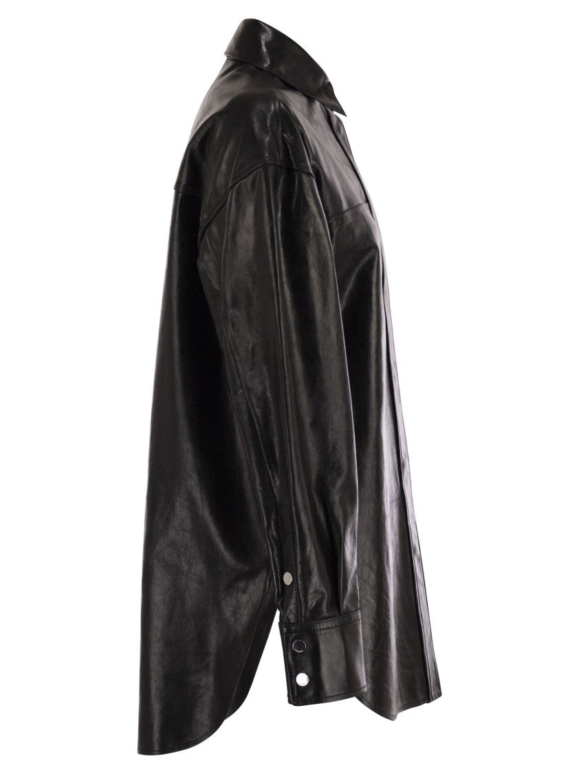 Sportmax Borel - Oversized Nappa Leather Shirt