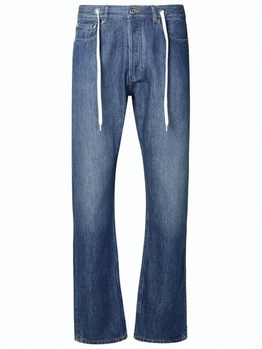 A.P.C. Straight-Leg Denim Pants With Casual Drawstring Waist