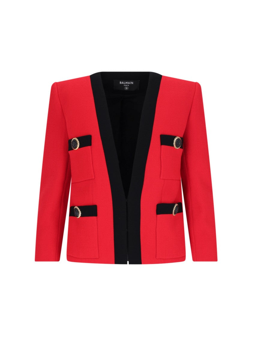 Balmain Wool Blazer – Red