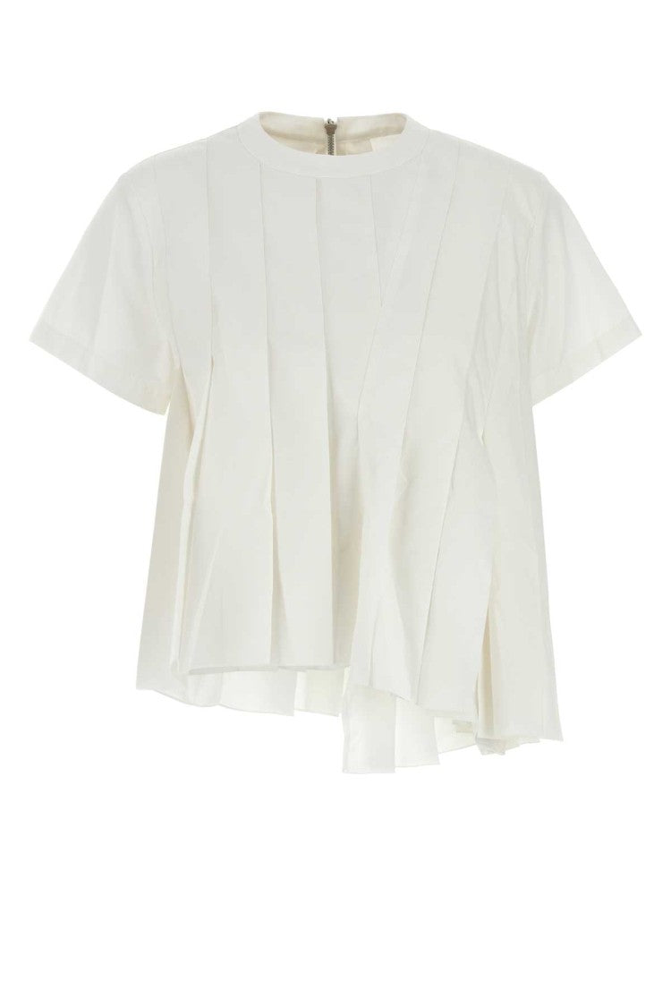 Sacai White Poplin Top