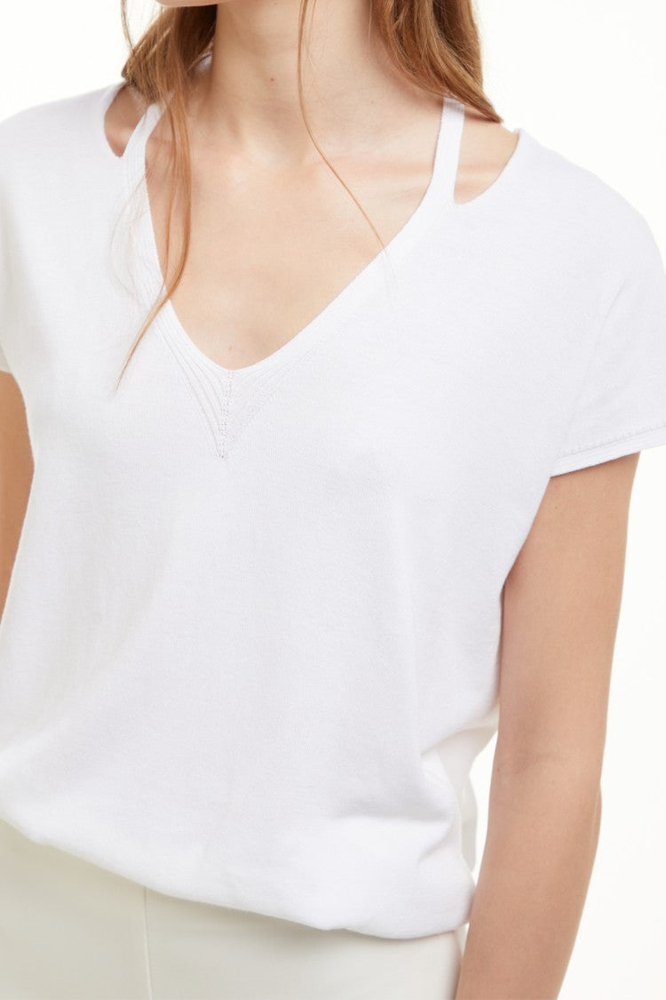 Kangra Relaxed Fit Top With Deep V-Neck