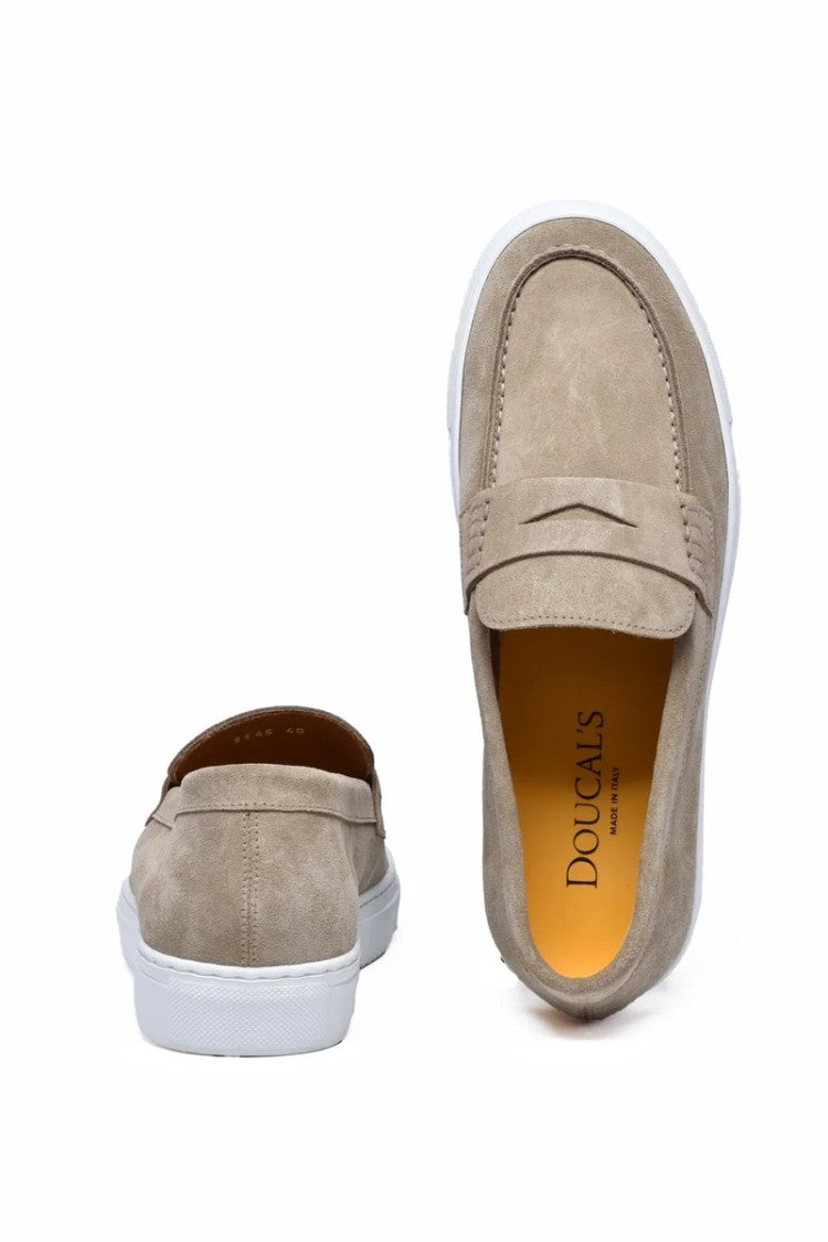 Doucal's Suede Loafers Rubber - Beige