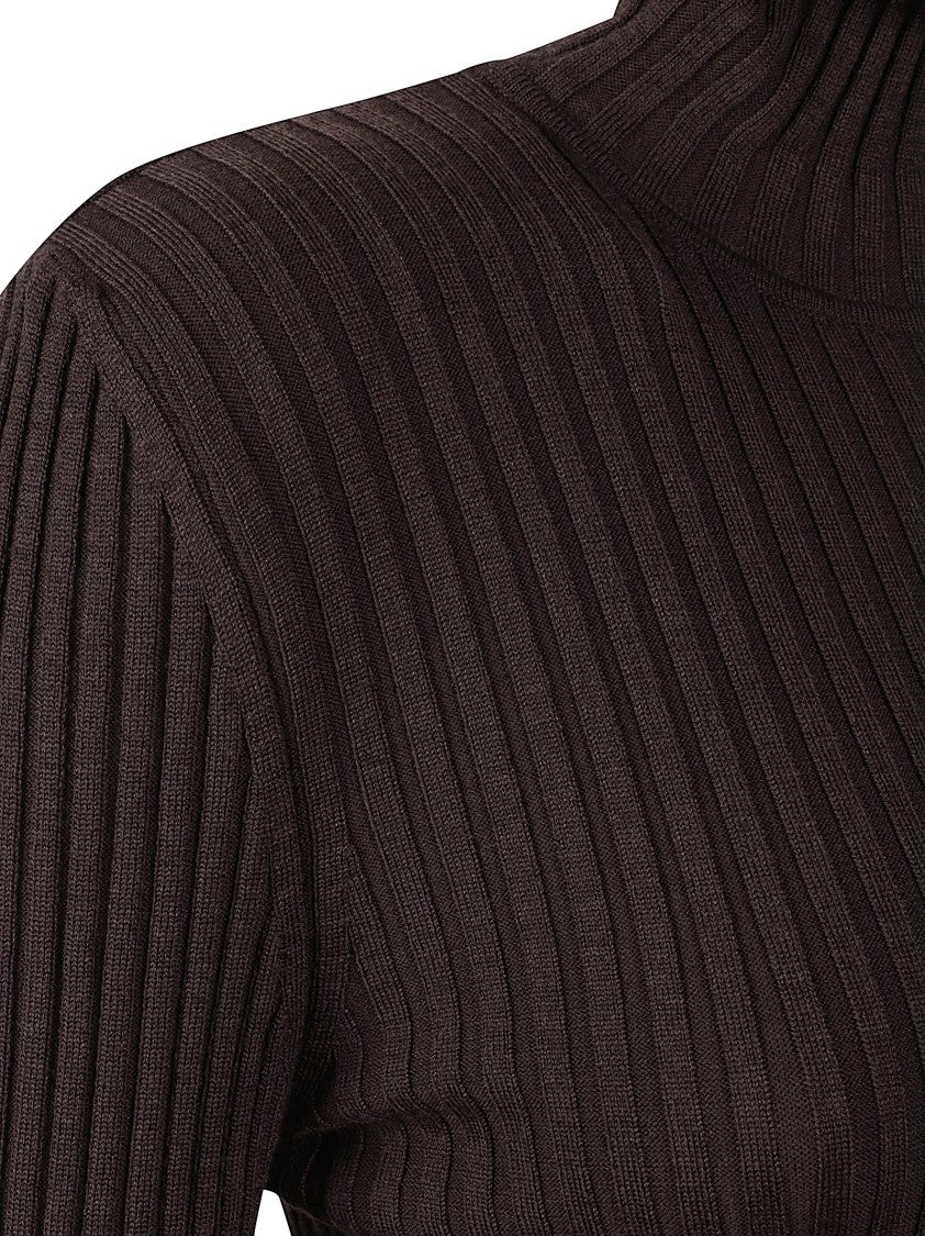 Wolford Knee-Length Ribbed Dress With High Turtleneck By Wolford