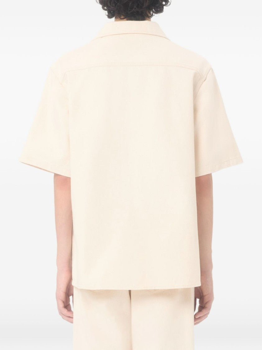 Valentino Garavani Boxy Short-Sleeve Shirt With Camp Collar
