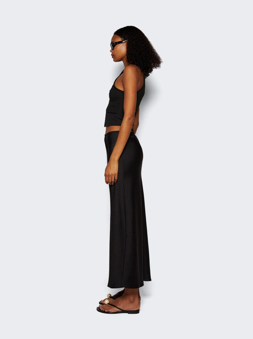 Christopher Esber Open Twist Satin Tank Dress Black