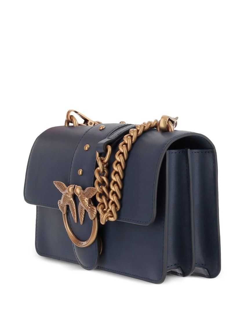 Pinko Structured Bag With Flap Closure And Gold-Tone Emblem