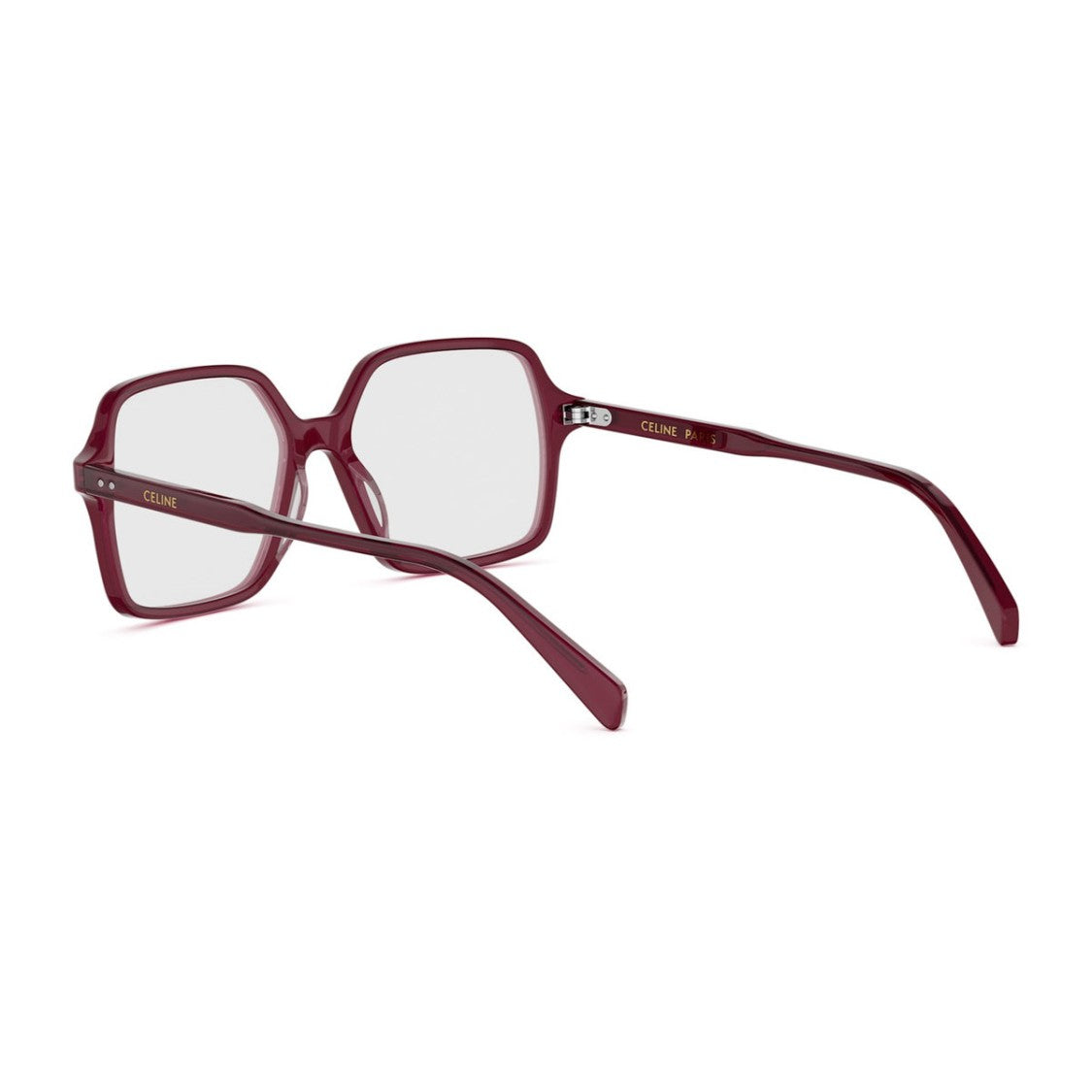 Celine Red Thin Recycled Acetate Square Eyeglasses
