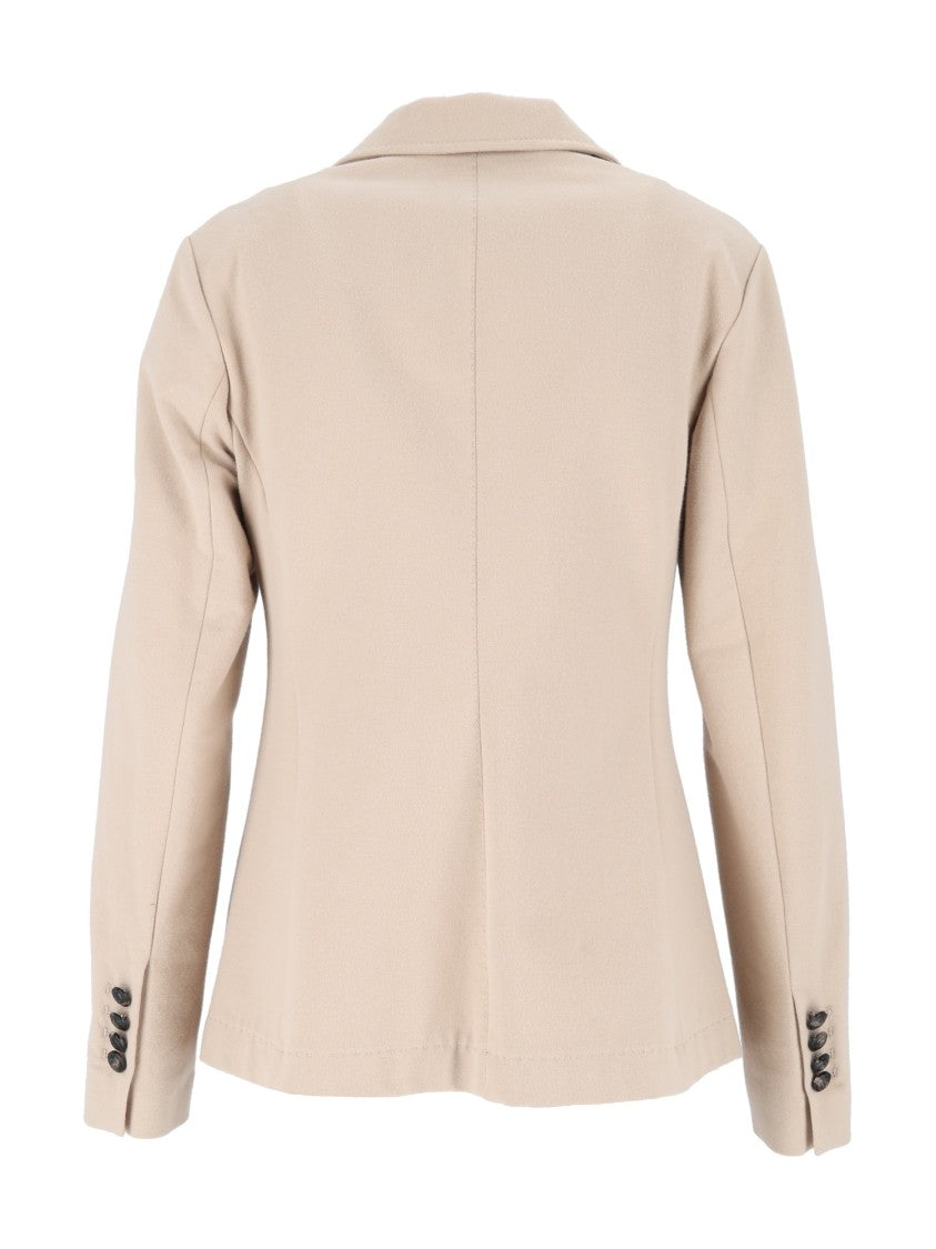 Circolo 1901 Slim-Fit Notch Lapel Fleece Blazer