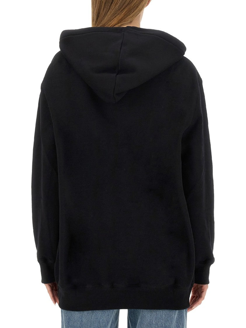 Lanvin Relaxed-Fit Black Sweatshirt With Colorful Logo Design