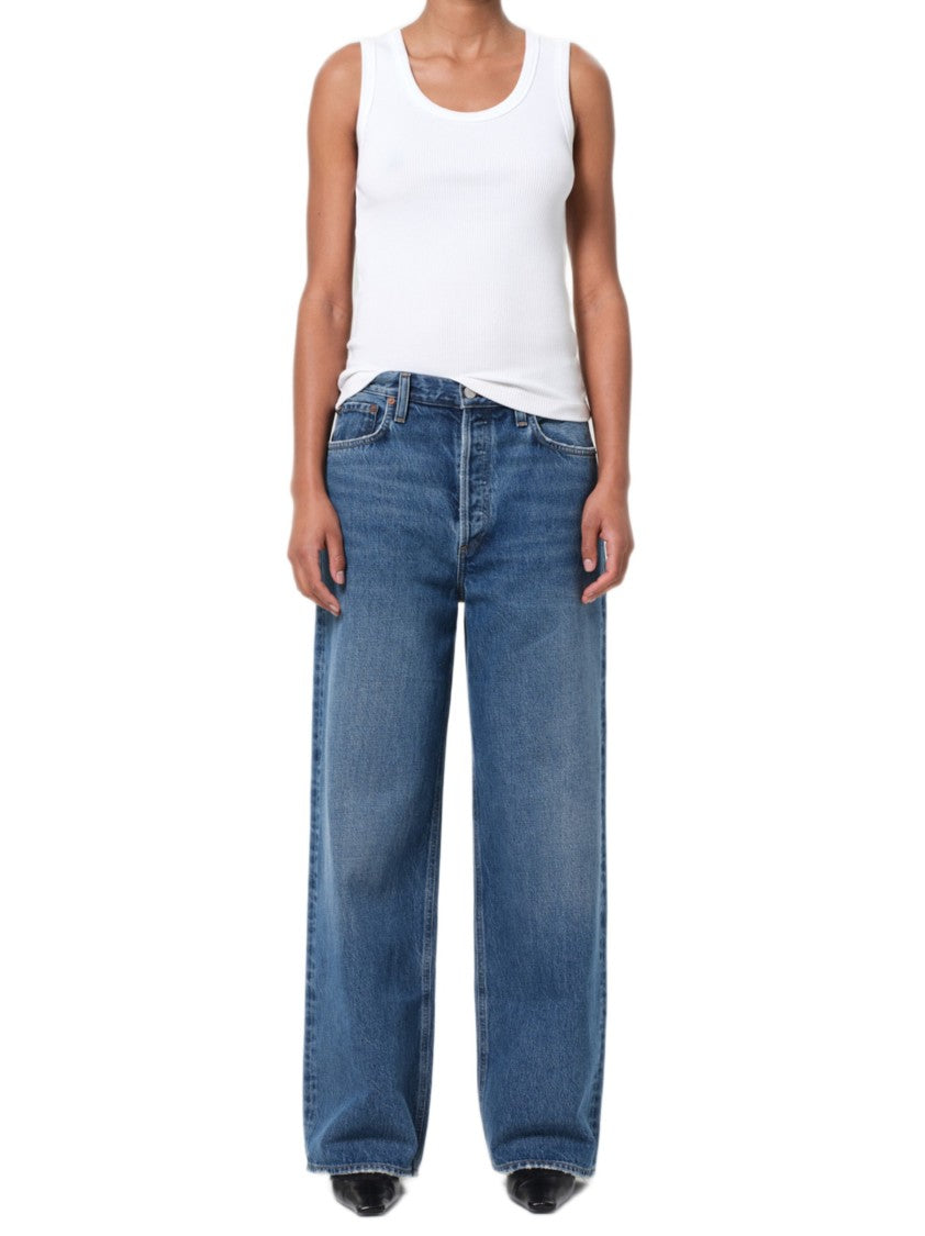 Agolde Baggy Mid-Rise Jeans With Classic Five-Pocket Design