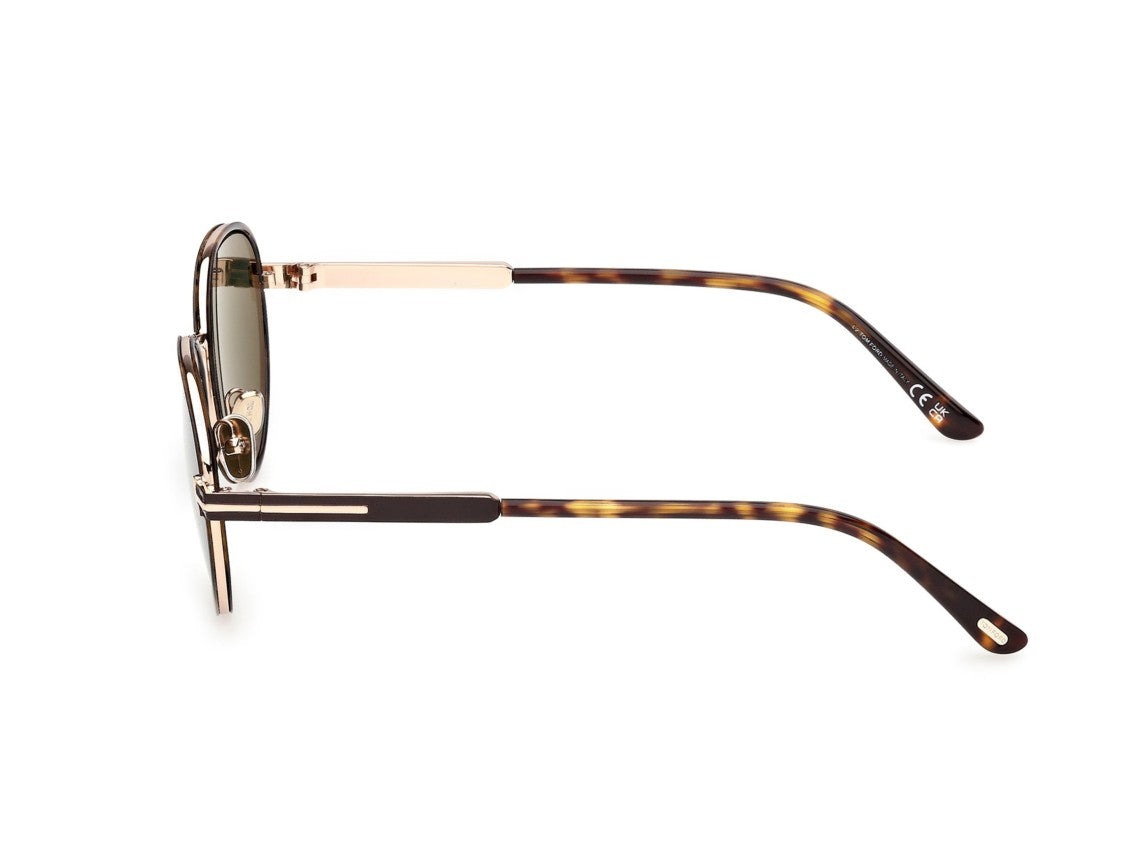 Tom Ford Tortoiseshell Ft1339 Round Double Bridge Sunglasses