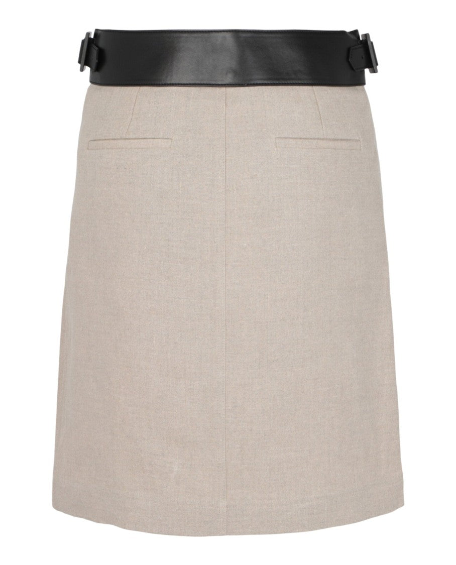 Ferragamo Skirt With Removable Leather Belt