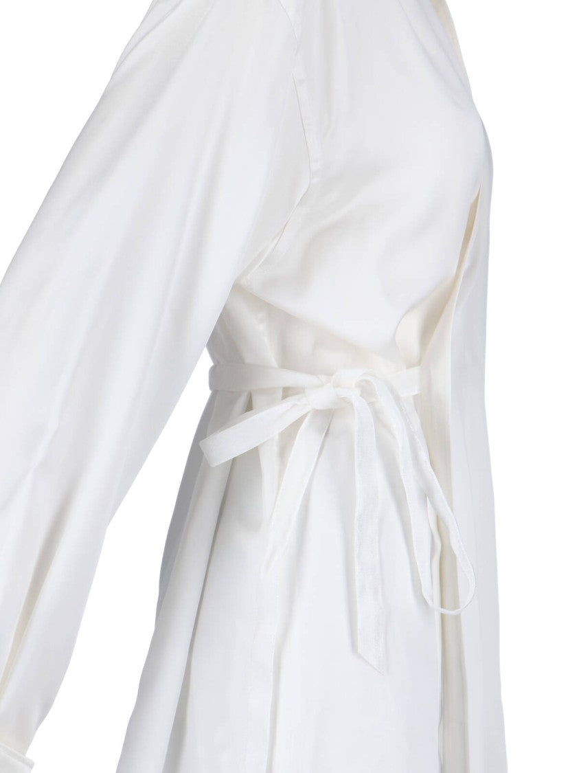 Balenciaga White Silk Shirt With Waist Detail