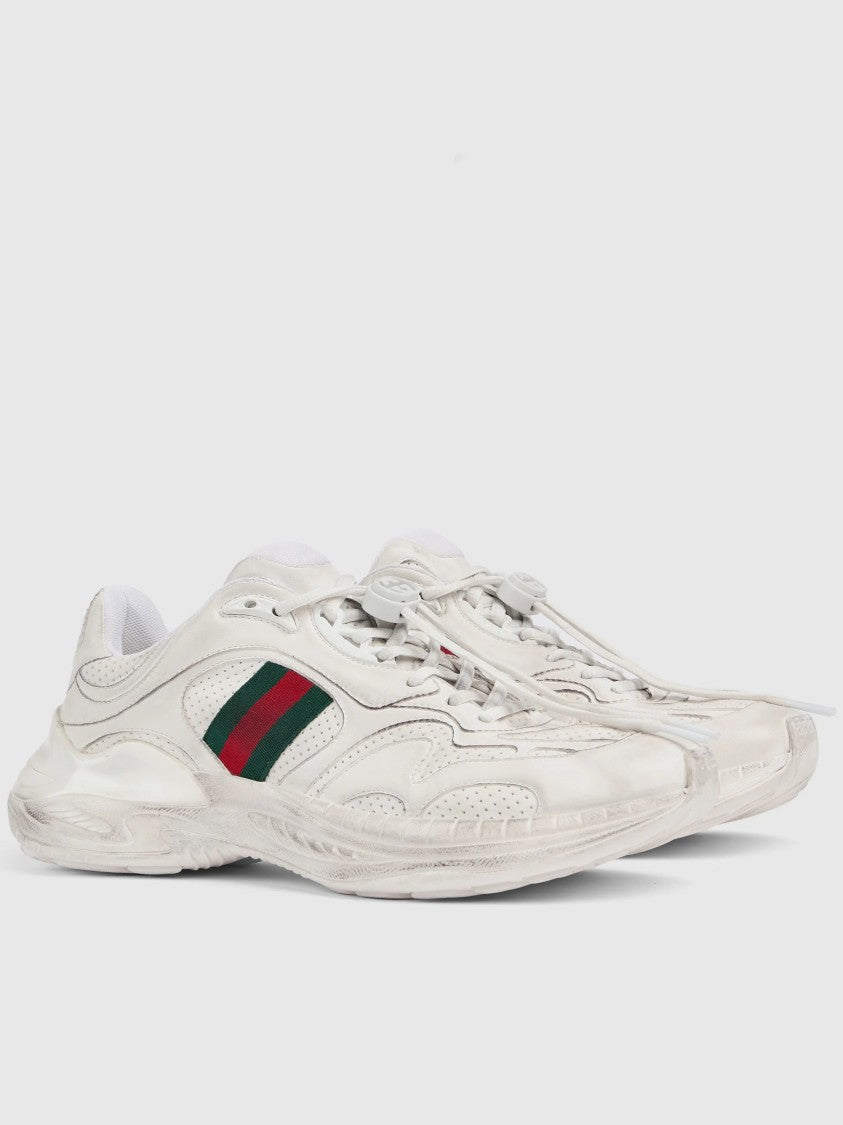 Gucci White 2.0 Chunky Sole Distressed Sneakers