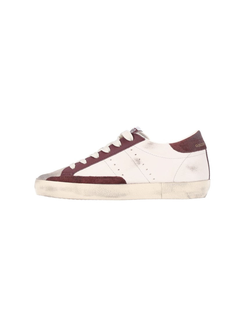 Golden Goose Cream Calf Leather Sneakers With Star Applique