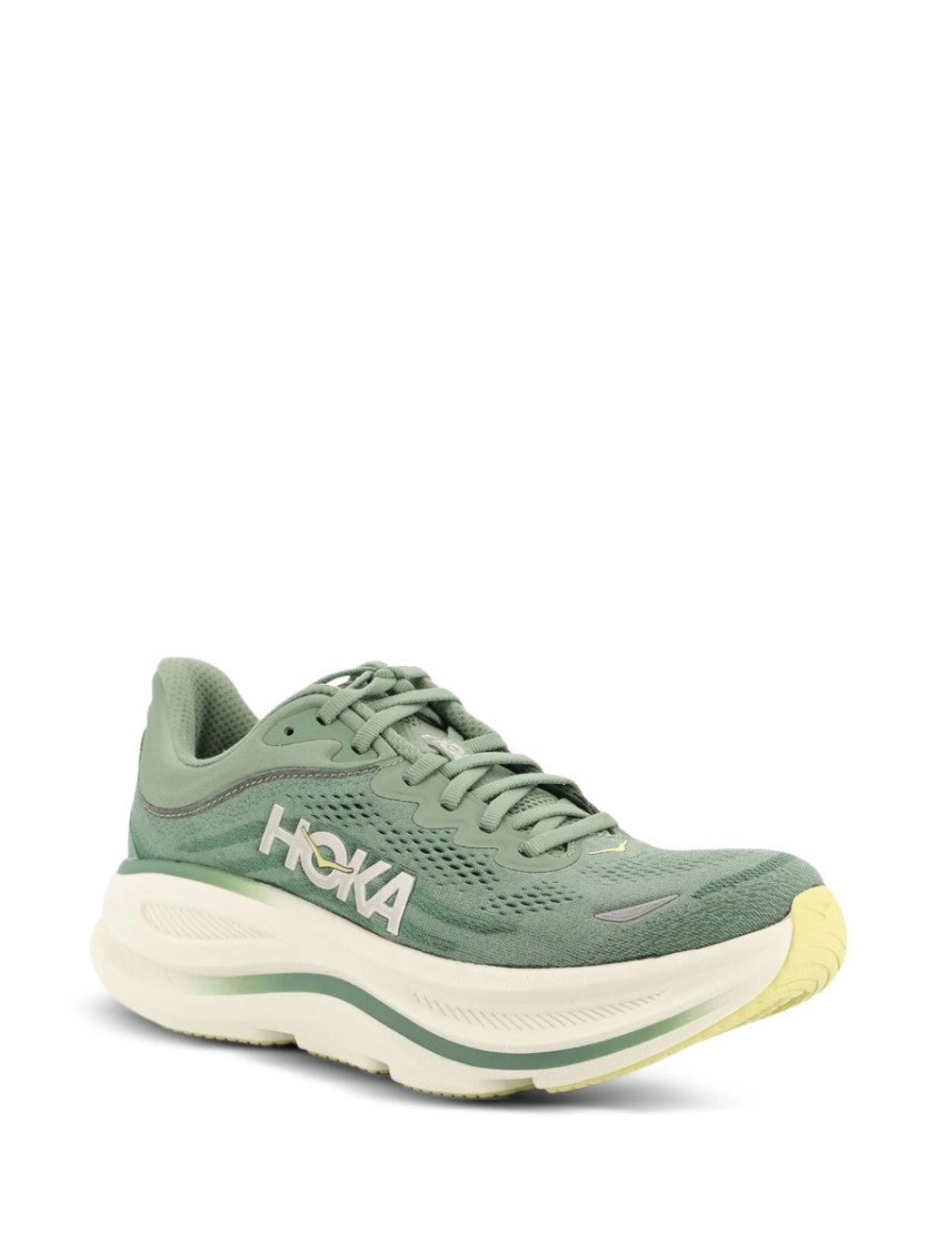 Hoka Green Bondi 9 Mesh Sneakers