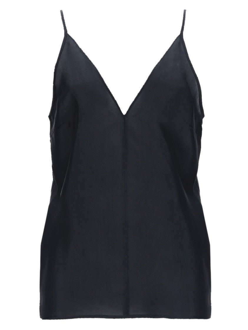 Alysi Neutrals V-Neck Silk Camisole Tank Top