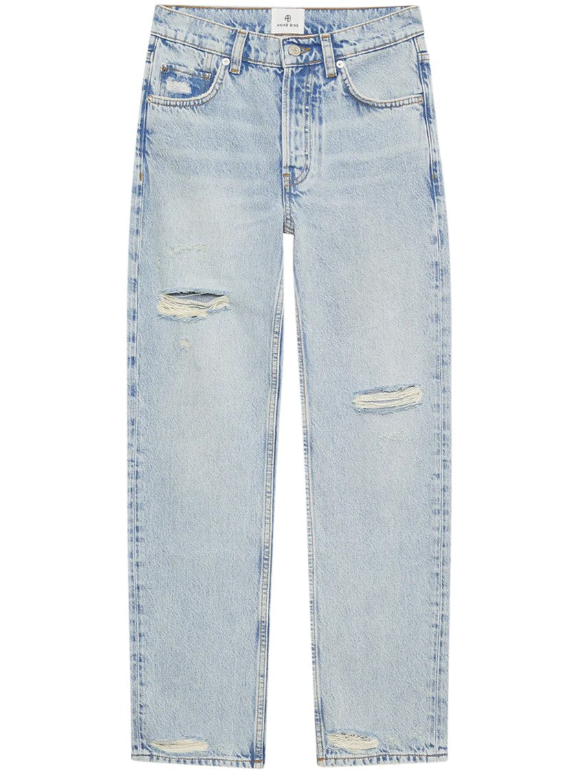 Anine Bing Kate Jeans – Destroyed Bleached Blue