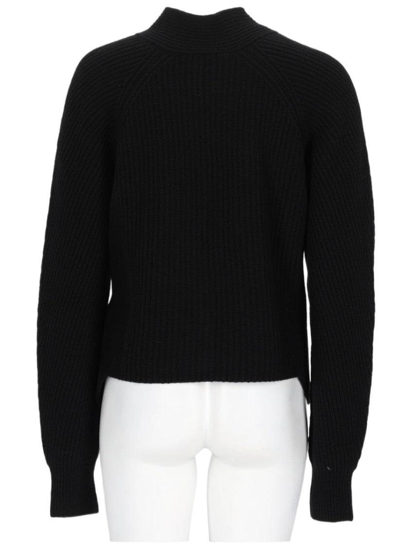 Nude Cropped Ribbed Knit Cardigan With Vertical Texture