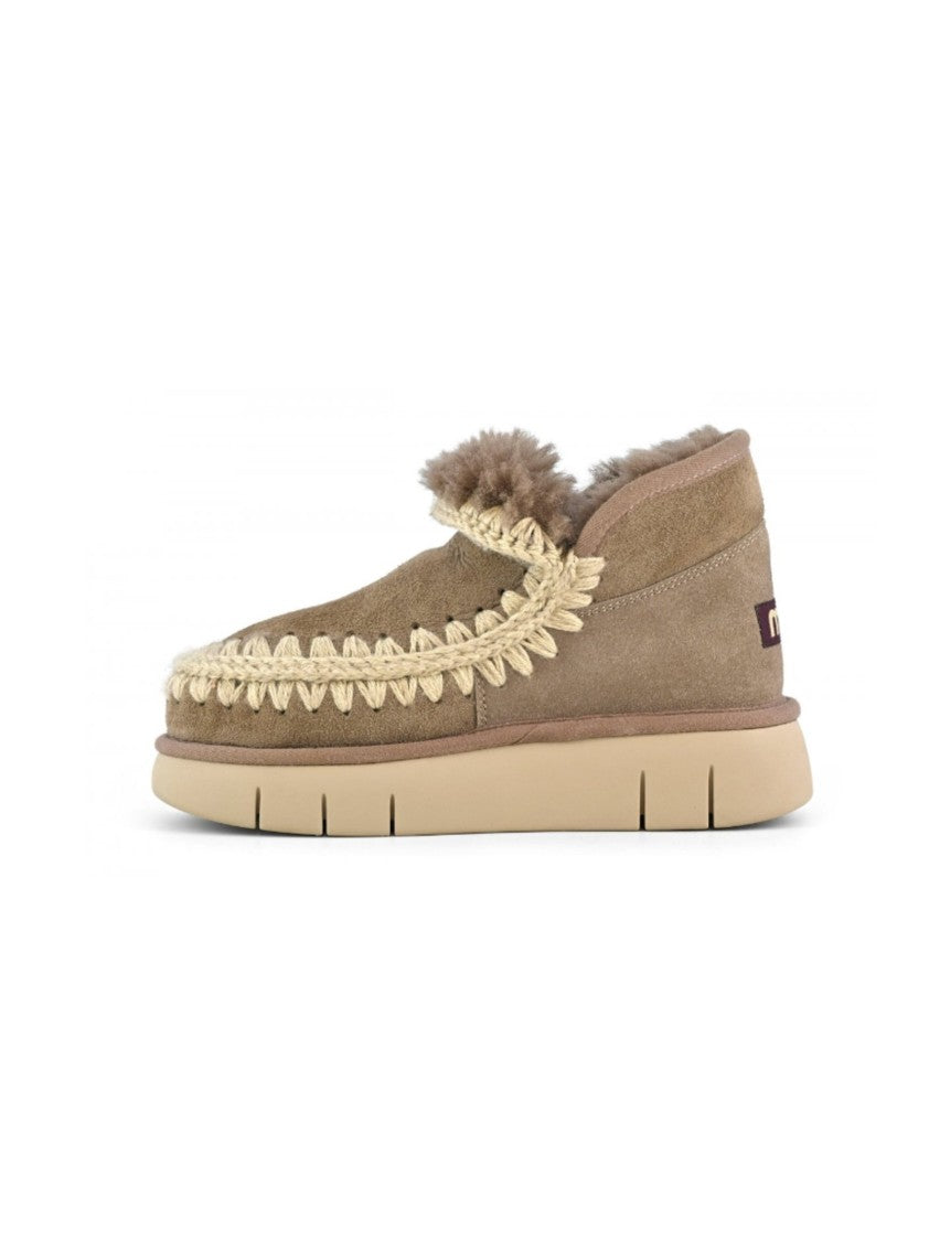 Mou Suede Ankle Boots With Whipstitch Detail