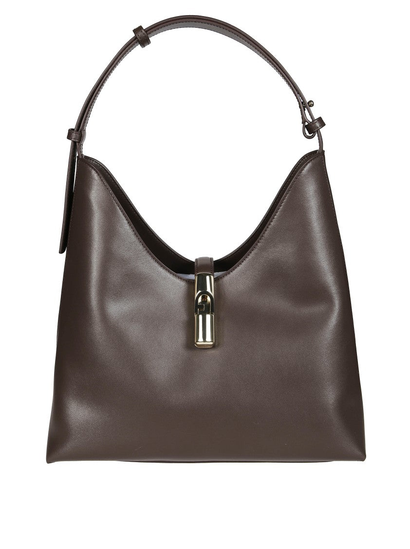 Furla Teardrop-Shaped Hobo Bag With Structured Silhouette