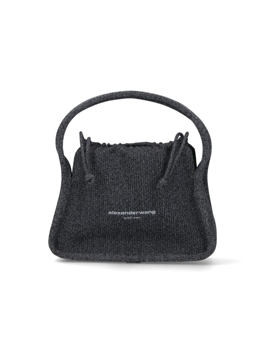 Alexander Wang "Ryan" Shoulder Bag In Black Fabric