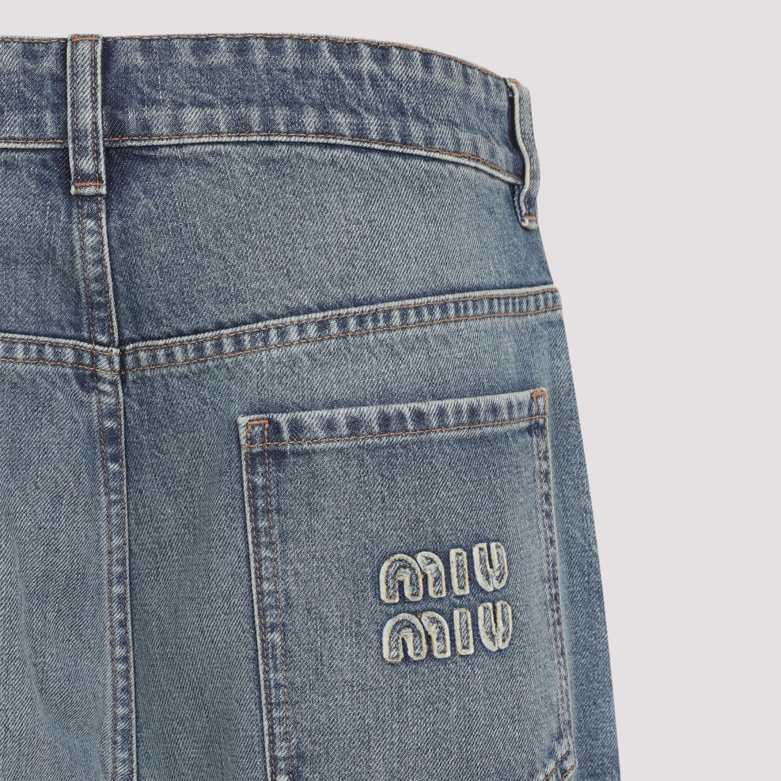 Miu Miu Straight-Leg Denim Trousers With Classic Five-Pocket Design