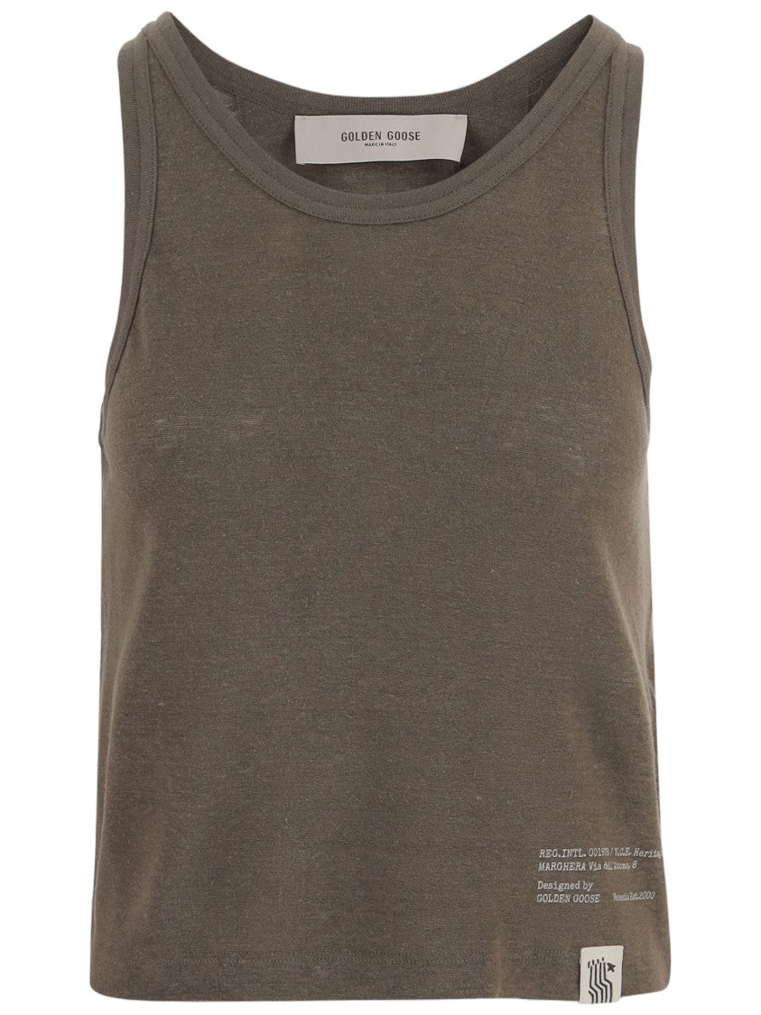 Golden Goose Linen Tank Top