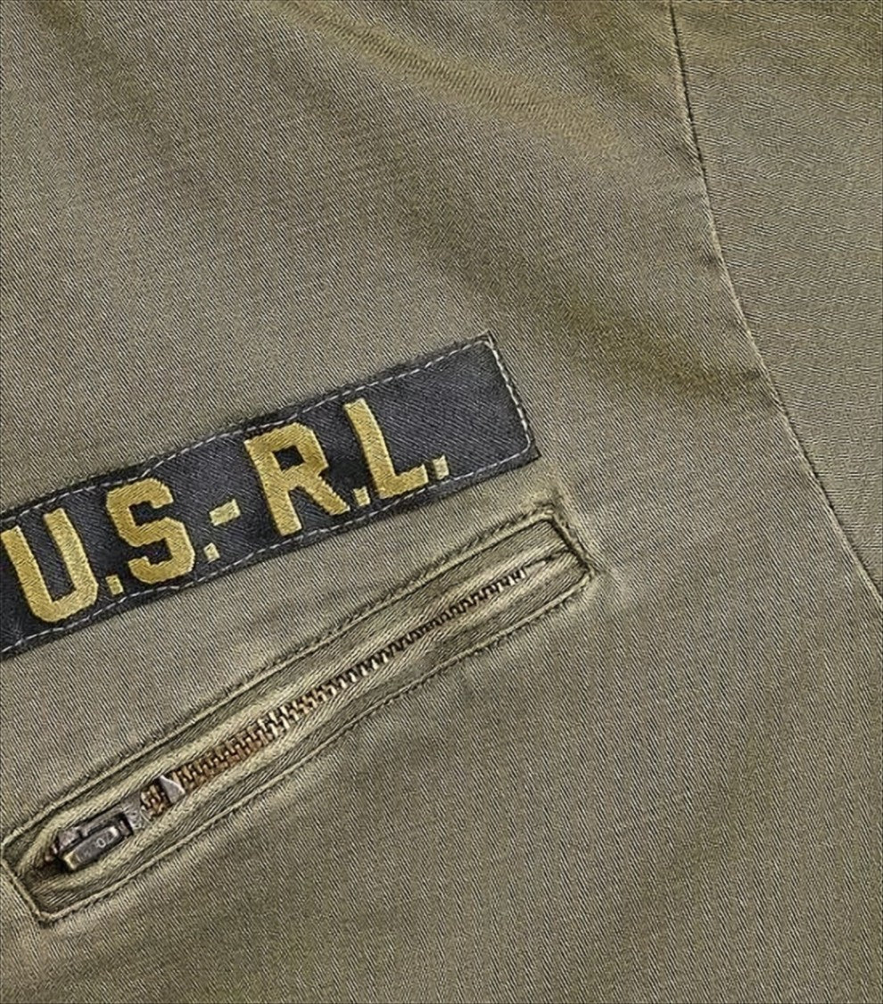 Polo Ralph Lauren Military-Inspired Bomber Jacket With Vintage Embellishments