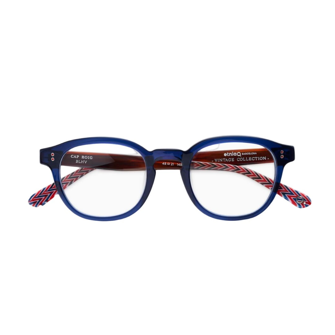 Etnia Barcelona Cap Roig Rounded Frame Eyeglasses With Tortoiseshell Arms