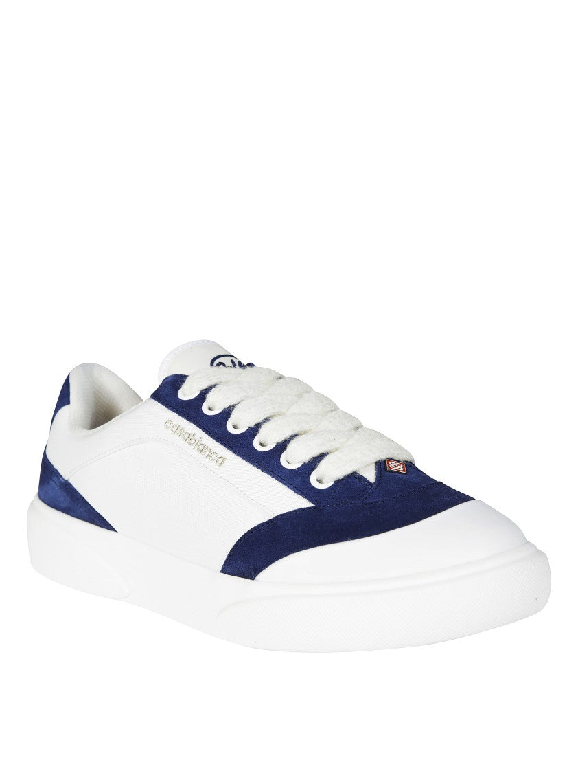 Casablanca Blue Del Mar Low-Top Suede Overlay Sneakers