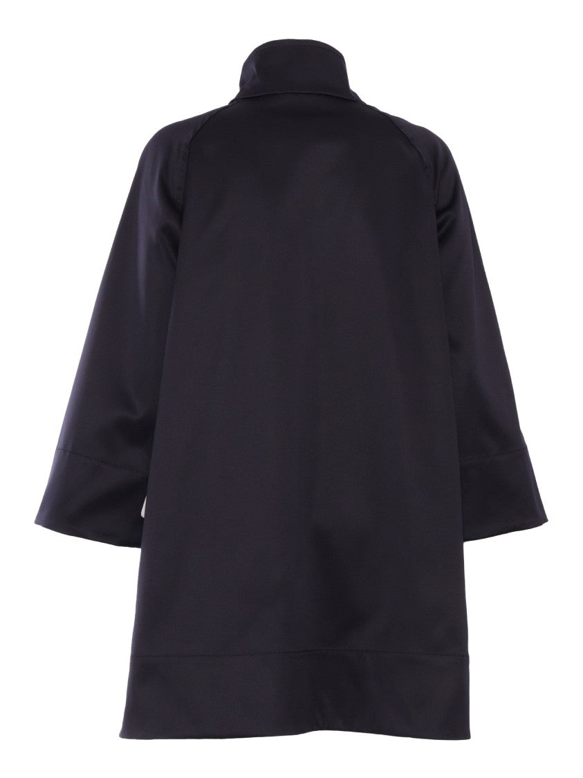 Fay Raglan Sleeve Black Coat
