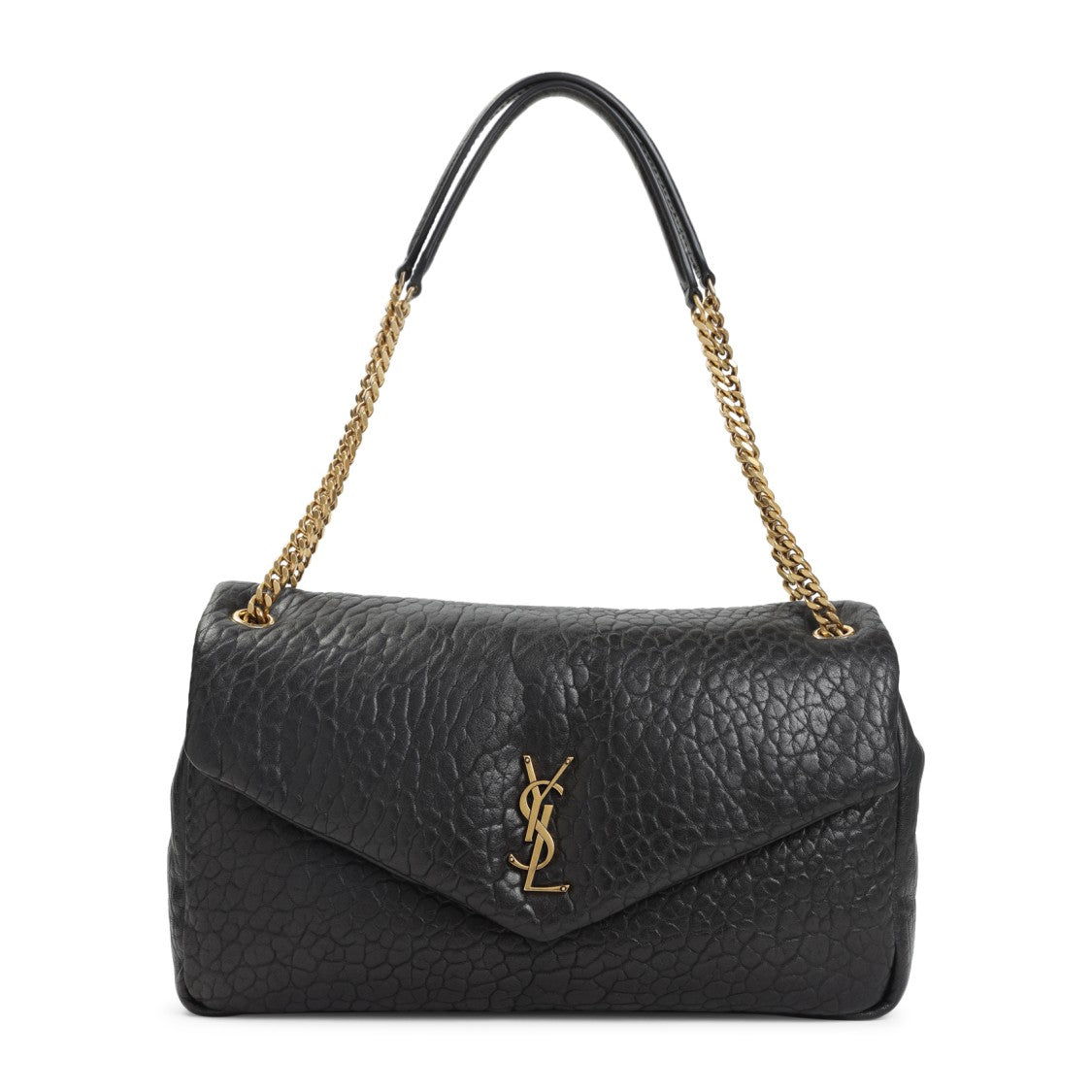 Saint Laurent Leather Shoulder Bag With Zip Pocket