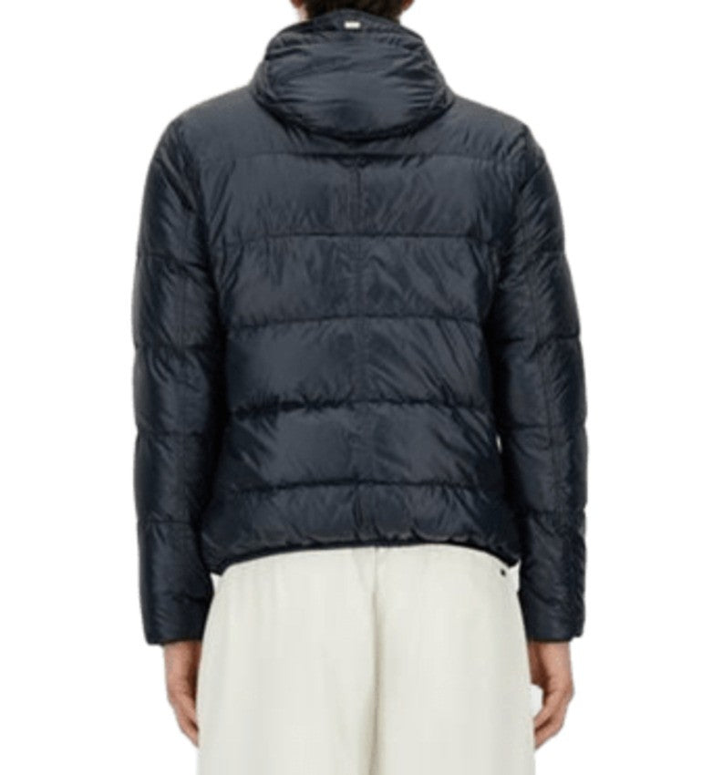 Herno Ultralight Blue Nylon Jacket With Quilted Design