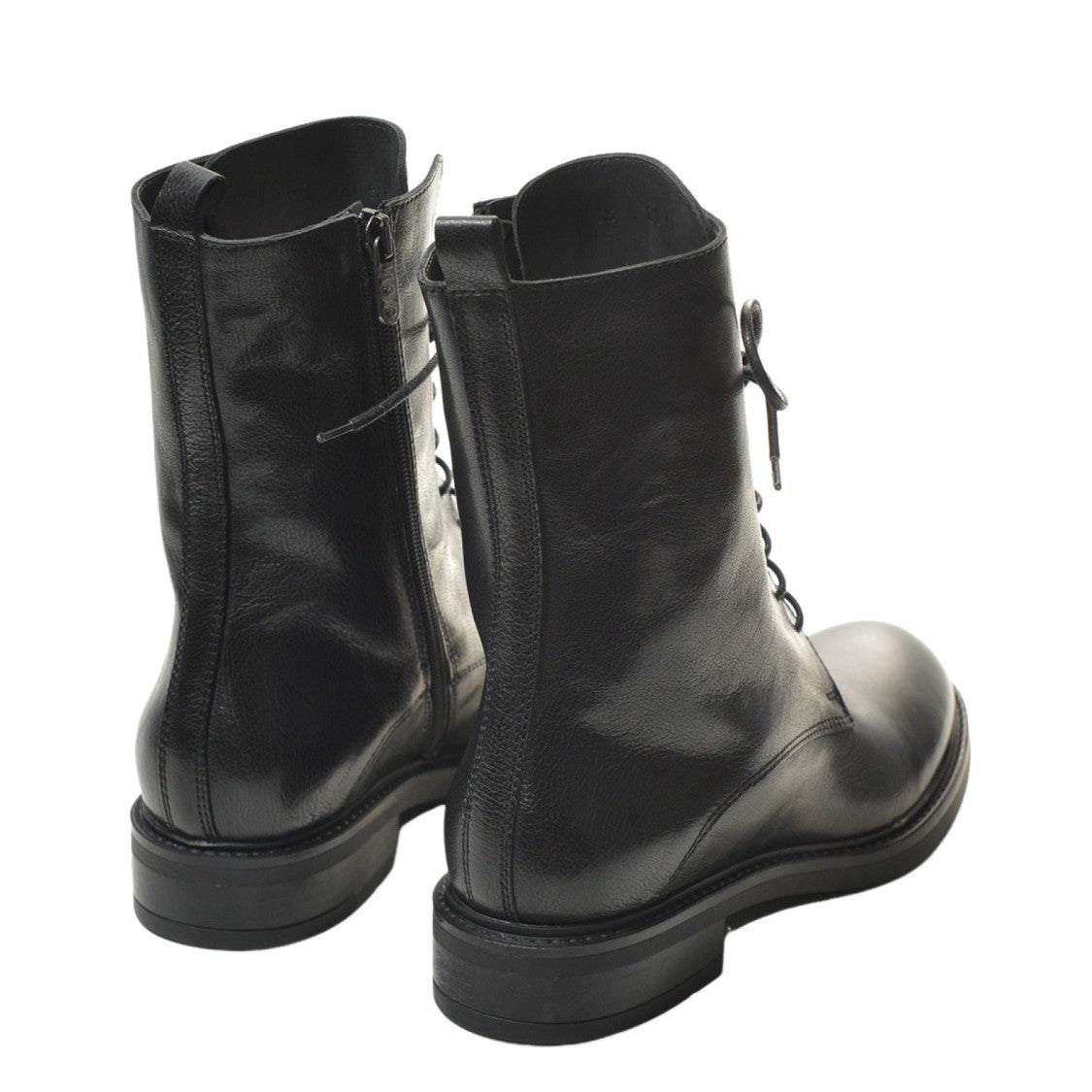 Hundred 100 Black Buffalo Leather Ankle Boot