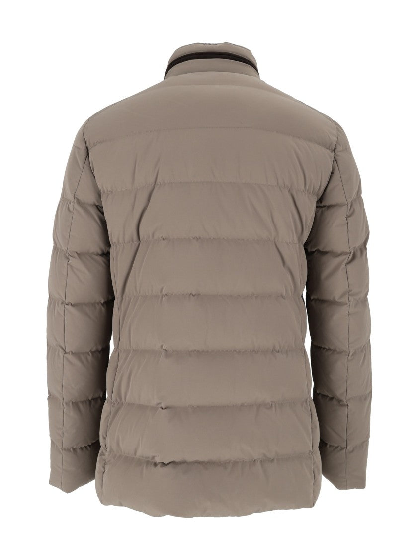 Moorer Nolde-Kn Nut Quilted Stand-Up Collar Down Jacket