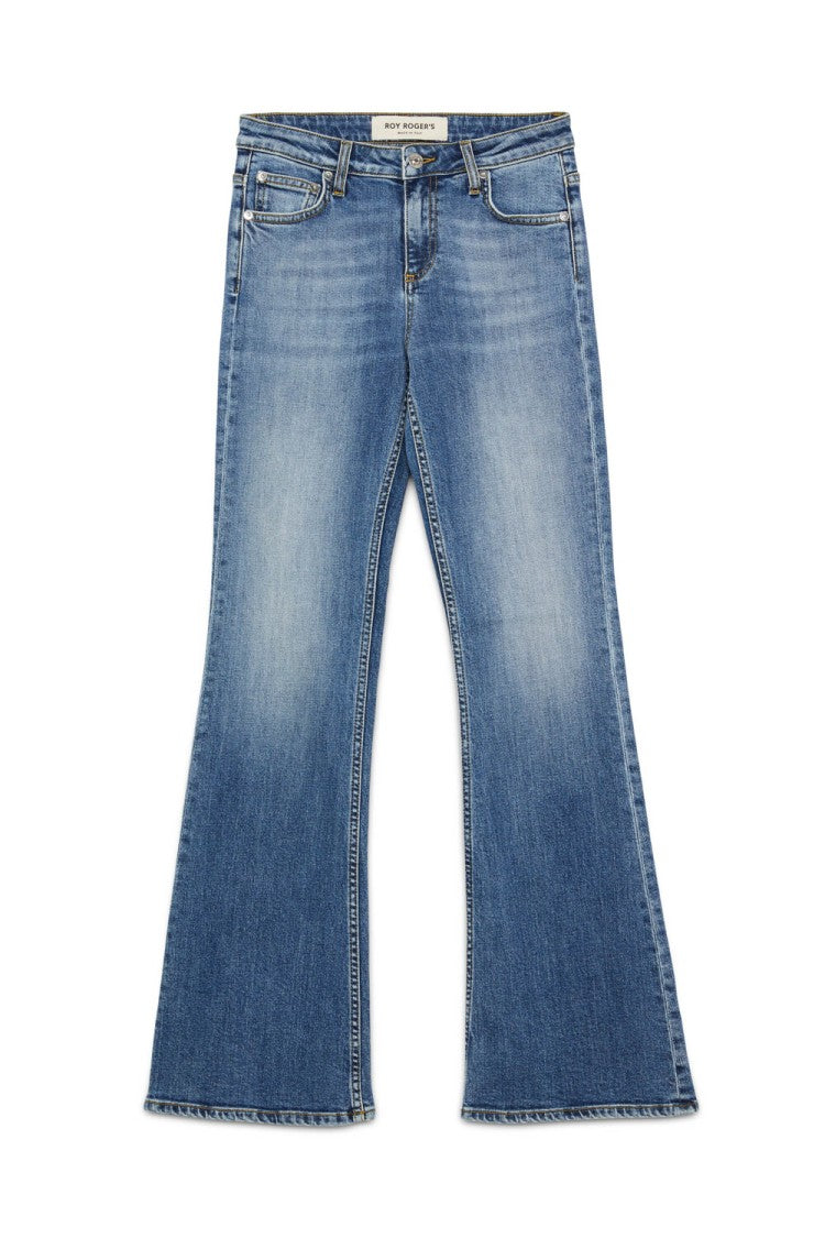 Roy Rogers Women's Blue Flared Leg Denim Jeans