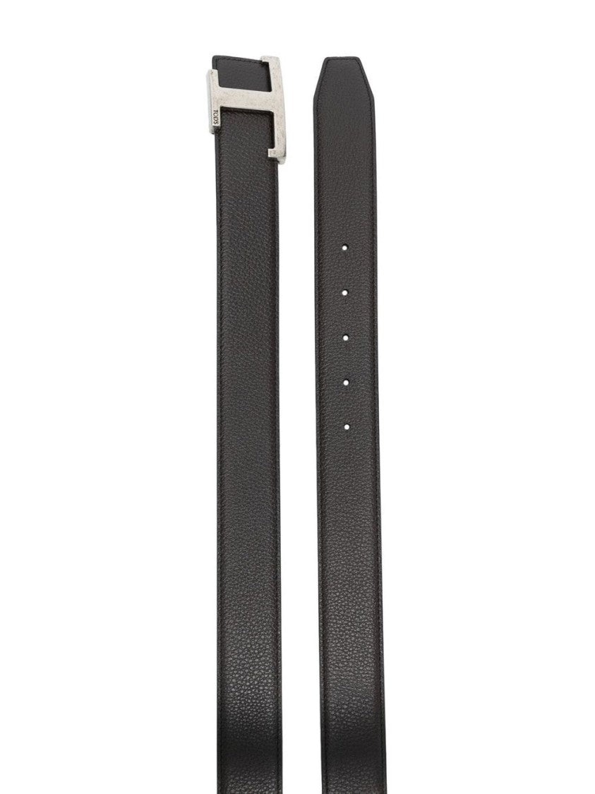 Tod's Sophisticated Black Calf Leather Belt