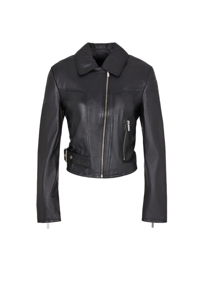 Armani Exchange Black Leather Jacket